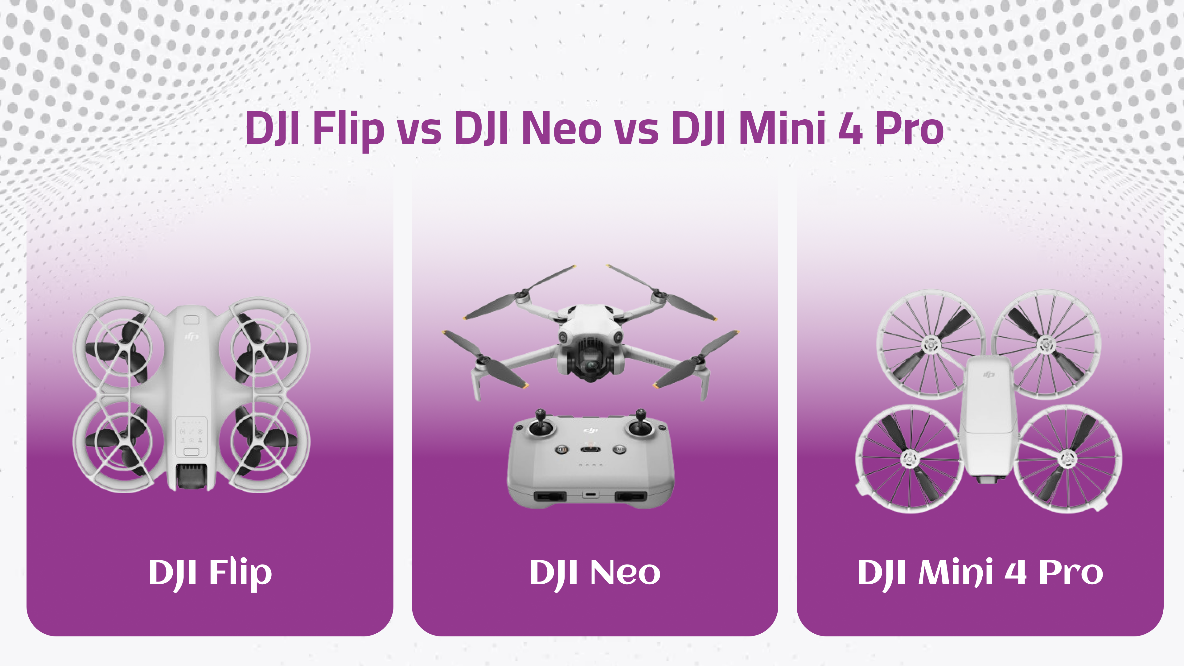DJI Flip vs DJI Neo vs DJI Mini 4 Pro