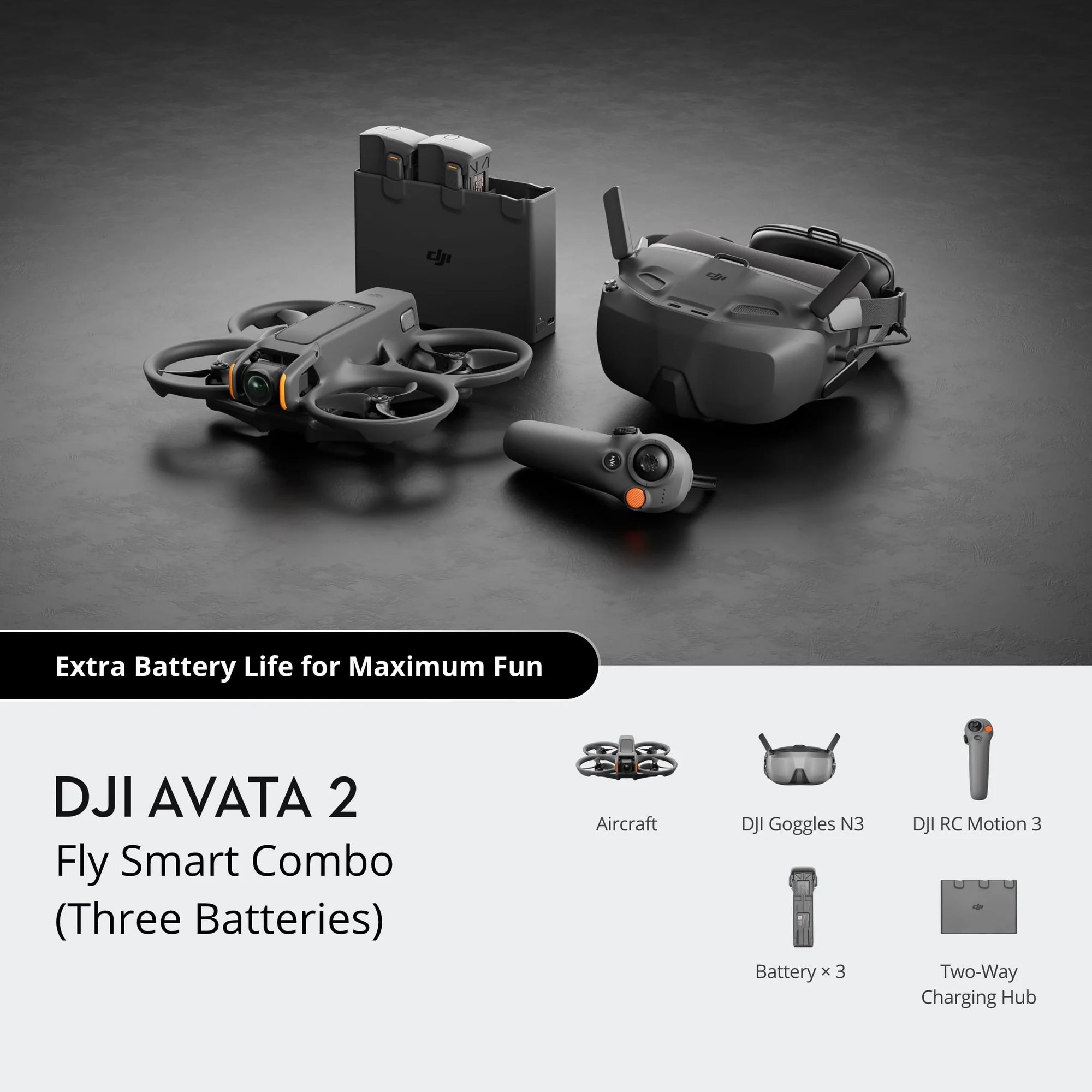 DJI Avata 2 Fly Smart Combo (3 Batteries)