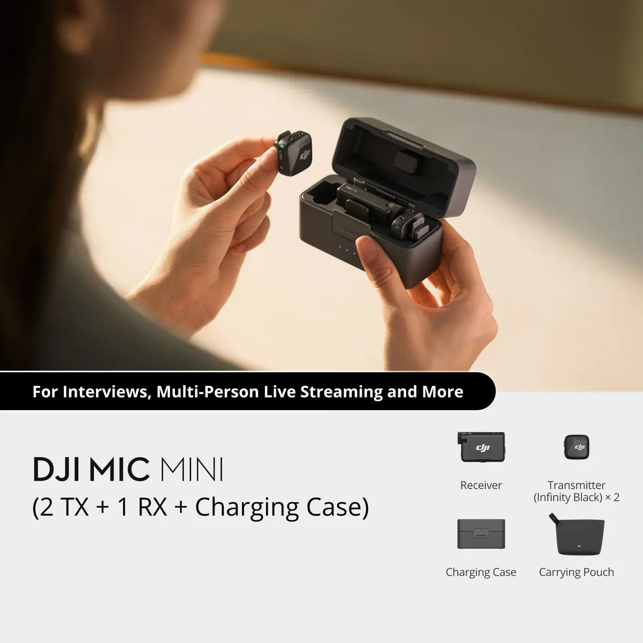 DJI Mic Mini (2 TX+1 RX+Charging Case)