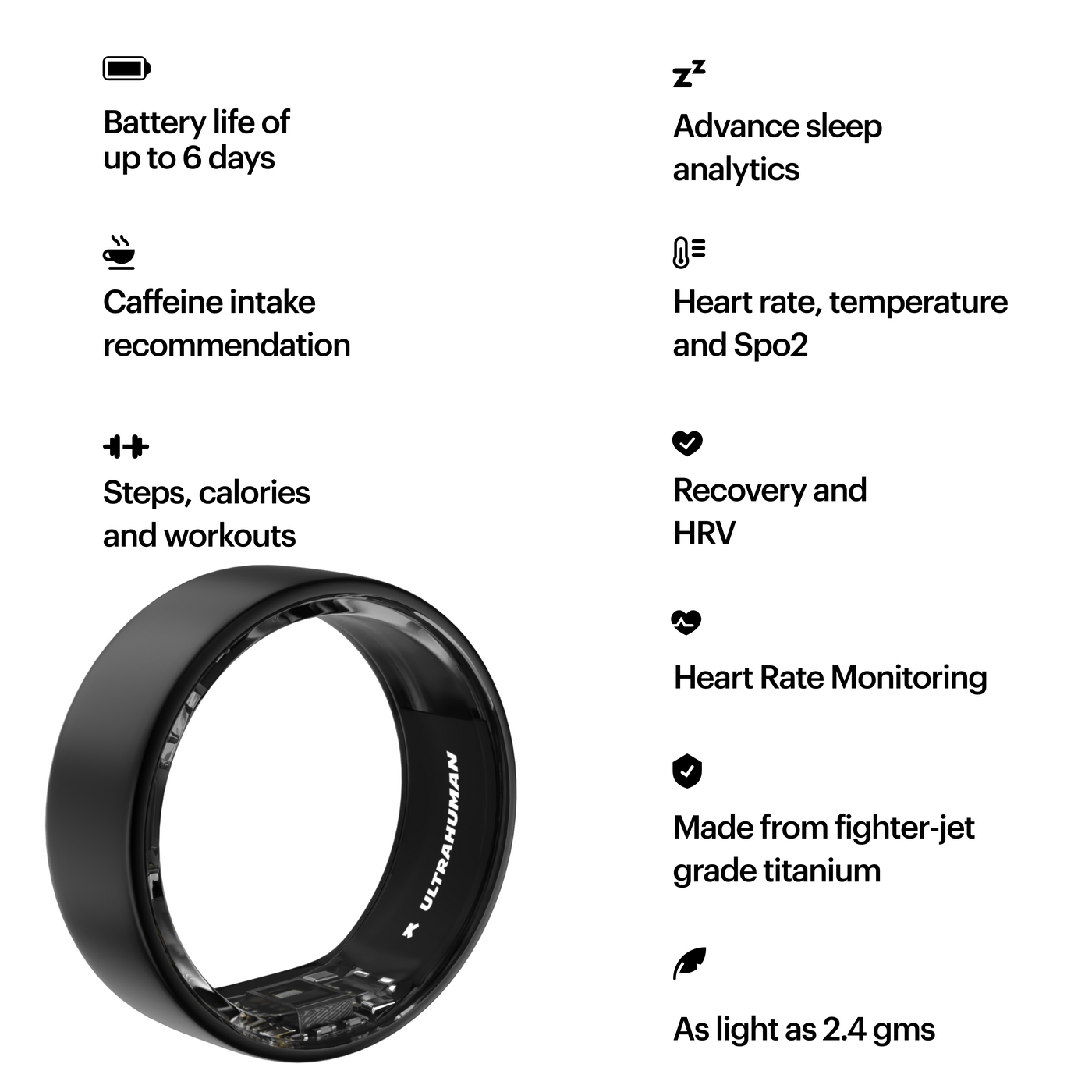 Ultrahuman Ring Air - Matte Grey