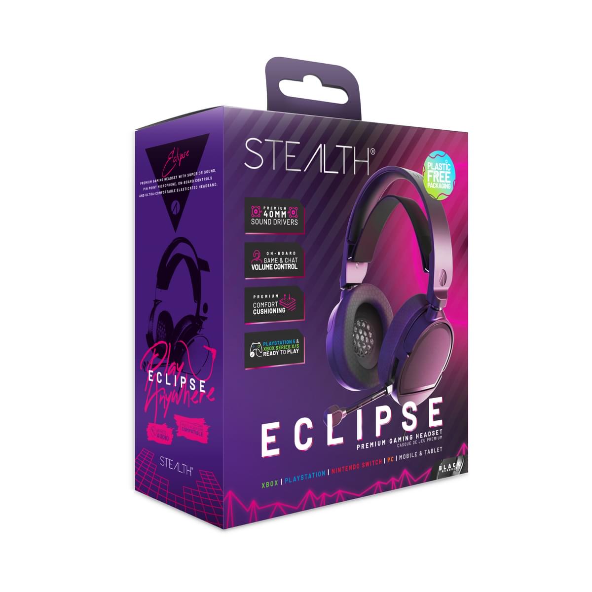 Stealth ECLIPSE Premium Gaming Headset for XBOX, PS4/PS5, Switch, PC - Black